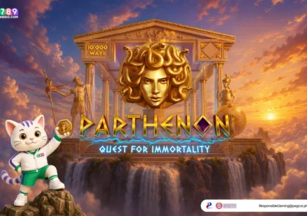 Parthenon Quest for Immortality-themed lucky cat