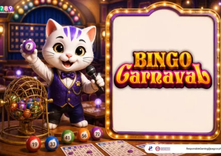 Bingo Carnaval-themed lucky cat