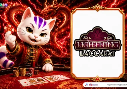 Lightning Baccarat themed lucky cat