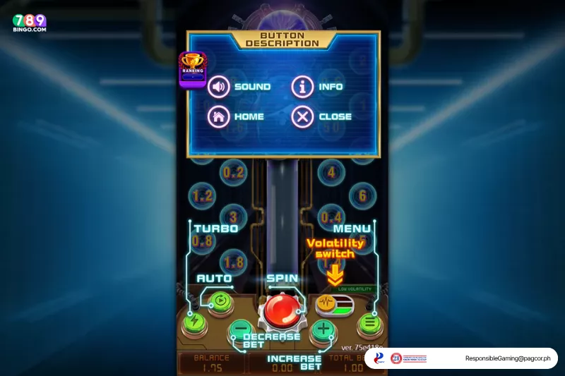 Lightning Bomb game interface