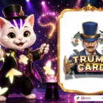 Trump Card themed lucky cat