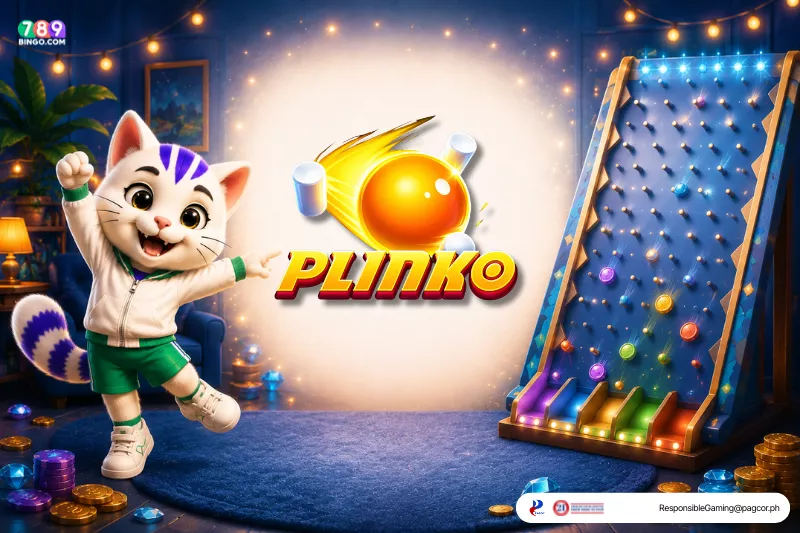 Plinko themed lucky cat